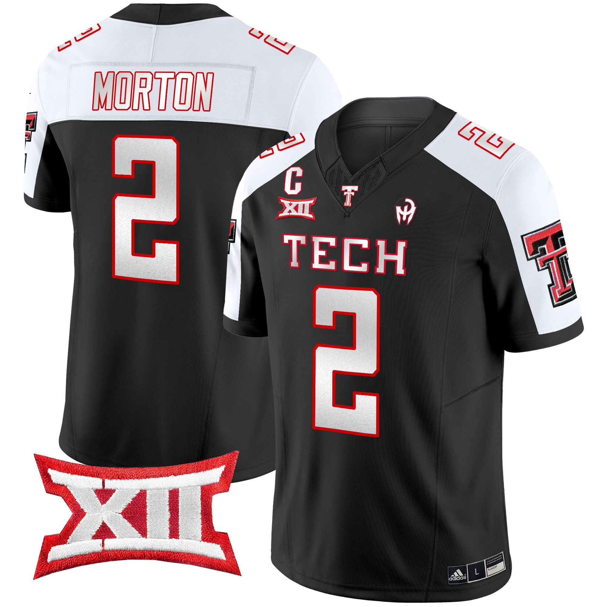 Men Texas Tech Red Raiders #2 Morton Black 2024 Patrick Mahomes Symbol Vapor Limited NCAA Jersey->->NCAA Jersey